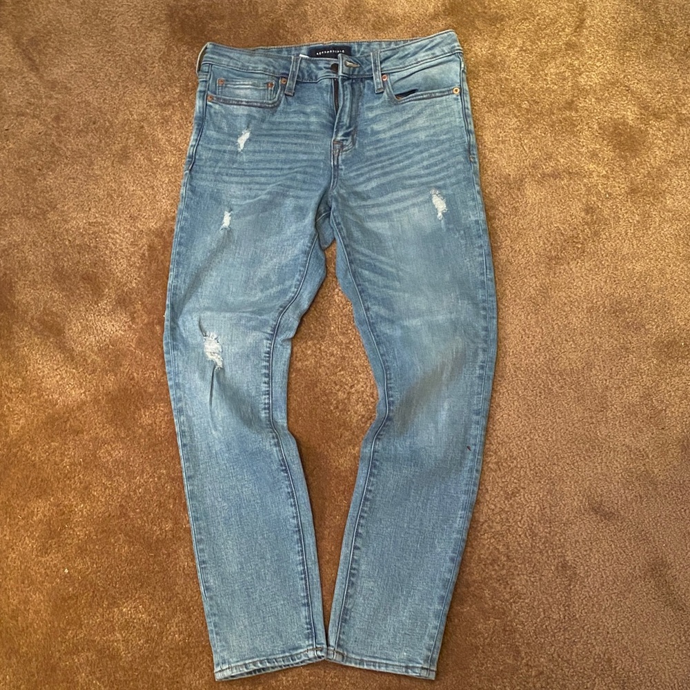 Aeropostale Men's Light Blue Skinny Jeans